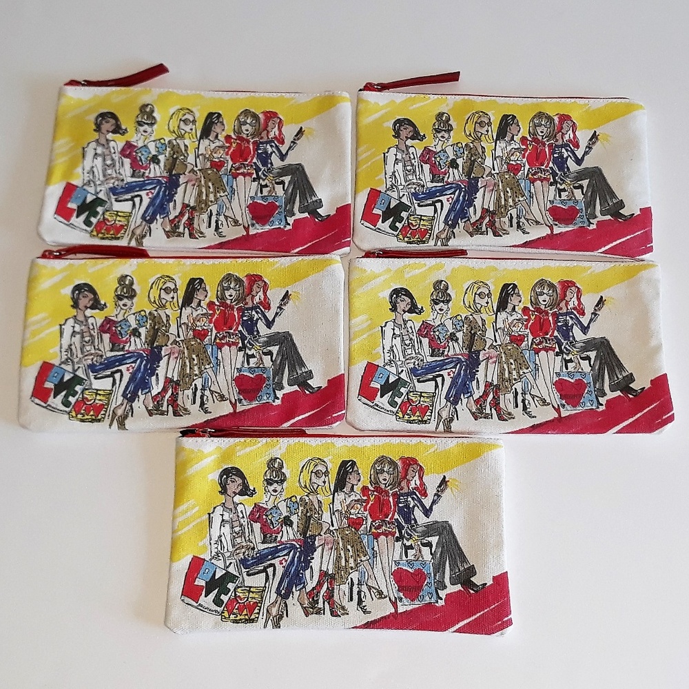 *Brighton 2018 Fashionistas Zip-Top Canvas Pouch 5-qty.
